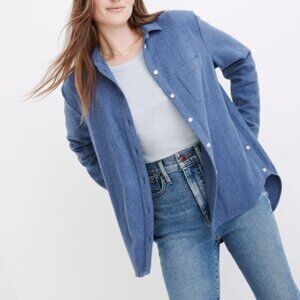 Flannel Side-Button Oversized Ex-Boyfriend Shirt